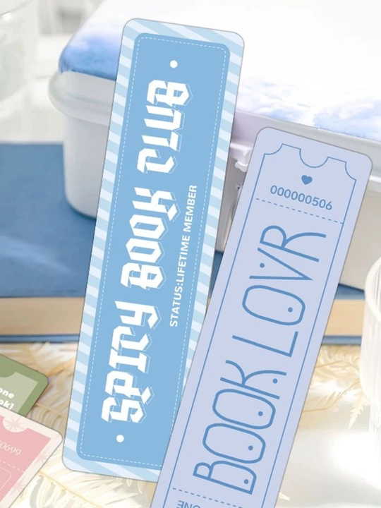 Картонные закладки для книг bookmark набор из 6 штук, разные дизайны, случайный выбор