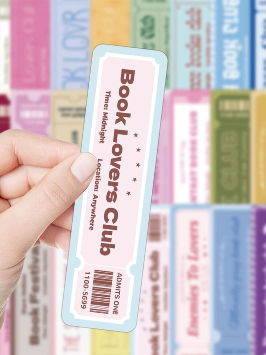 Картонные закладки для книг bookmark набор из 6 штук, разные дизайны, случайный выбор
