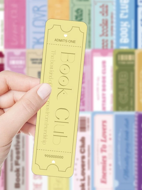 Картонные закладки для книг bookmark набор из 6 штук, разные дизайны, случайный выбор