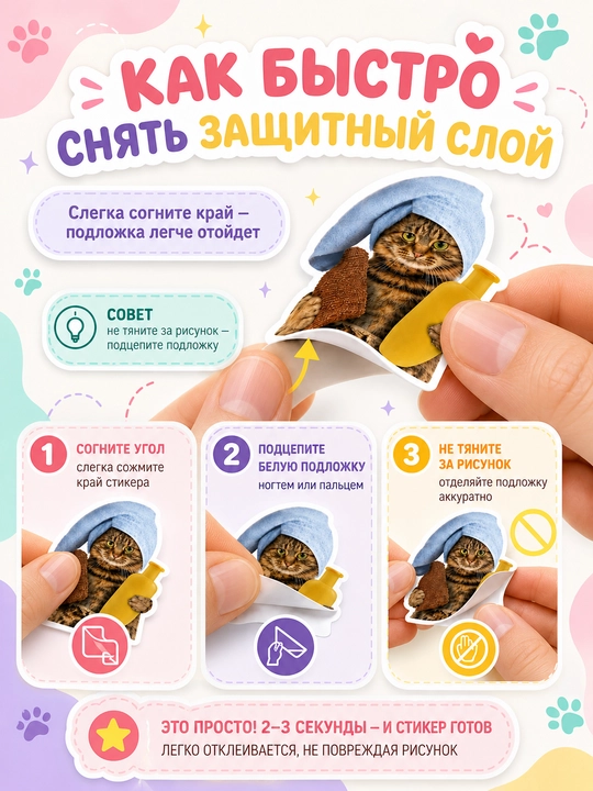 Наклейки с котиками, милые виниловые стикеры для декора, 20 шт