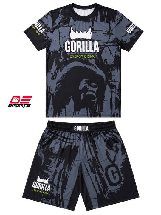 GORILLA Energy Drink sport kiyimi 2 tasi 1 da, MMA va UFC rashgard va shortik