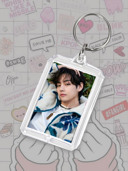BTS, BLACKPINK, K-POP breloklari — ikki tomonlama, yaltiroq, nafis - 
