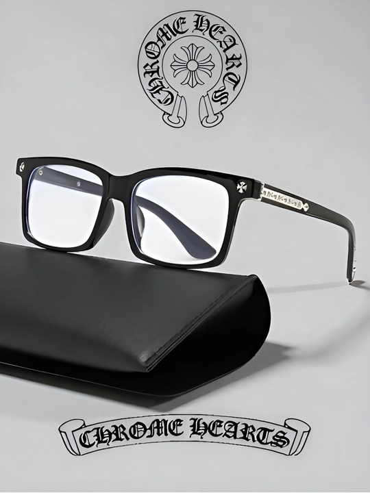 Очки Chrome hearts антибликовые унисекс подарок для мужчин, женщин y2k черные, белые - 