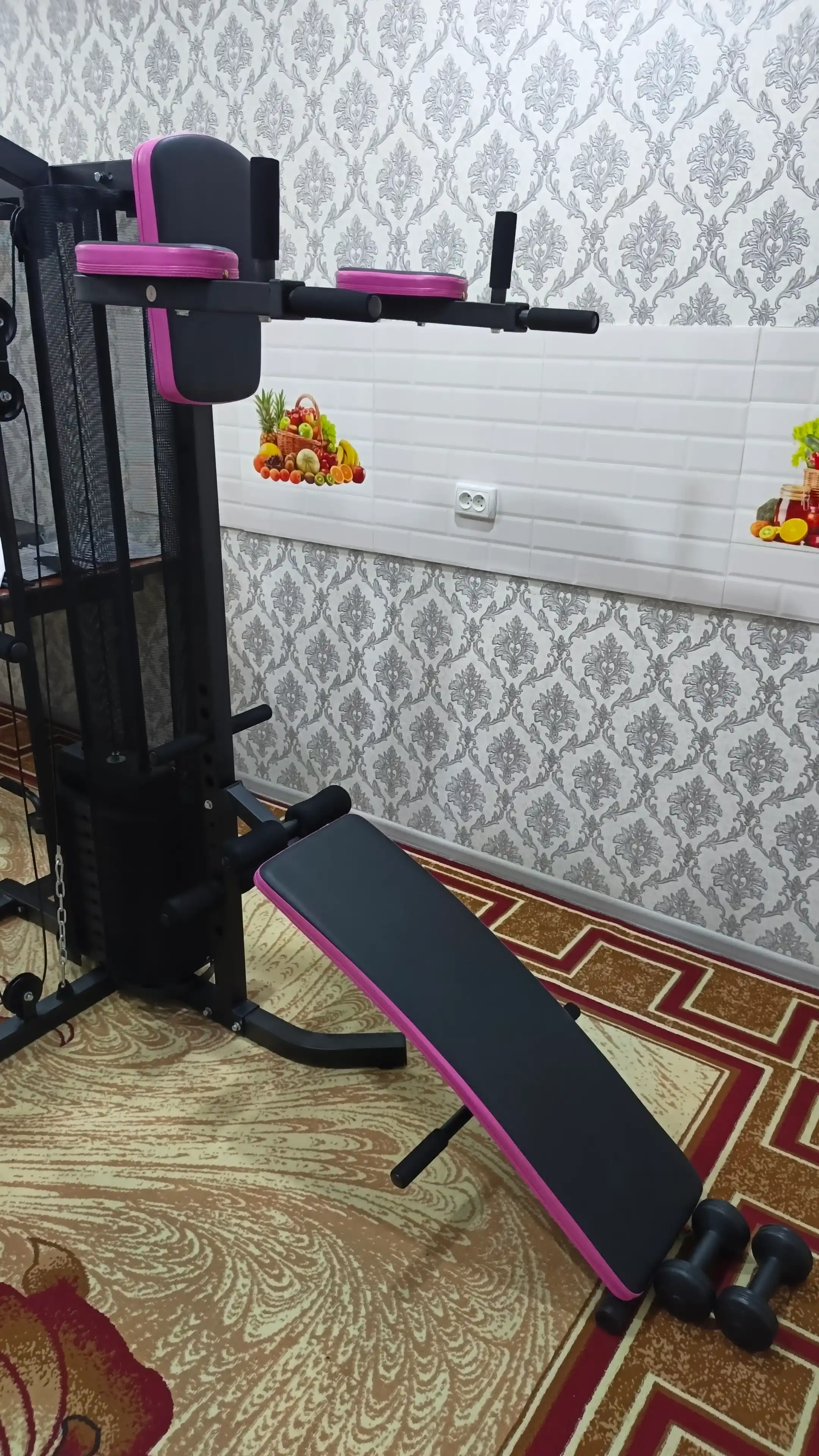Kuch mashqlari uchun ko‘p funksiyali uy trenajyori - DF 0011 (40+ mashqlar)
