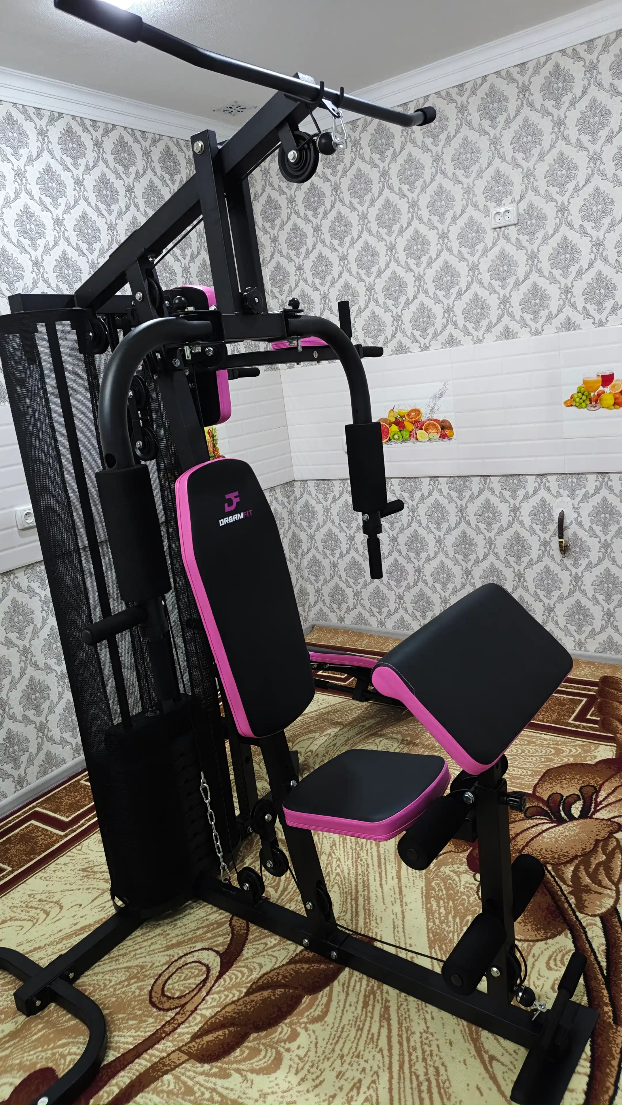 Kuch mashqlari uchun ko‘p funksiyali uy trenajyori - DF 0011 (40+ mashqlar)