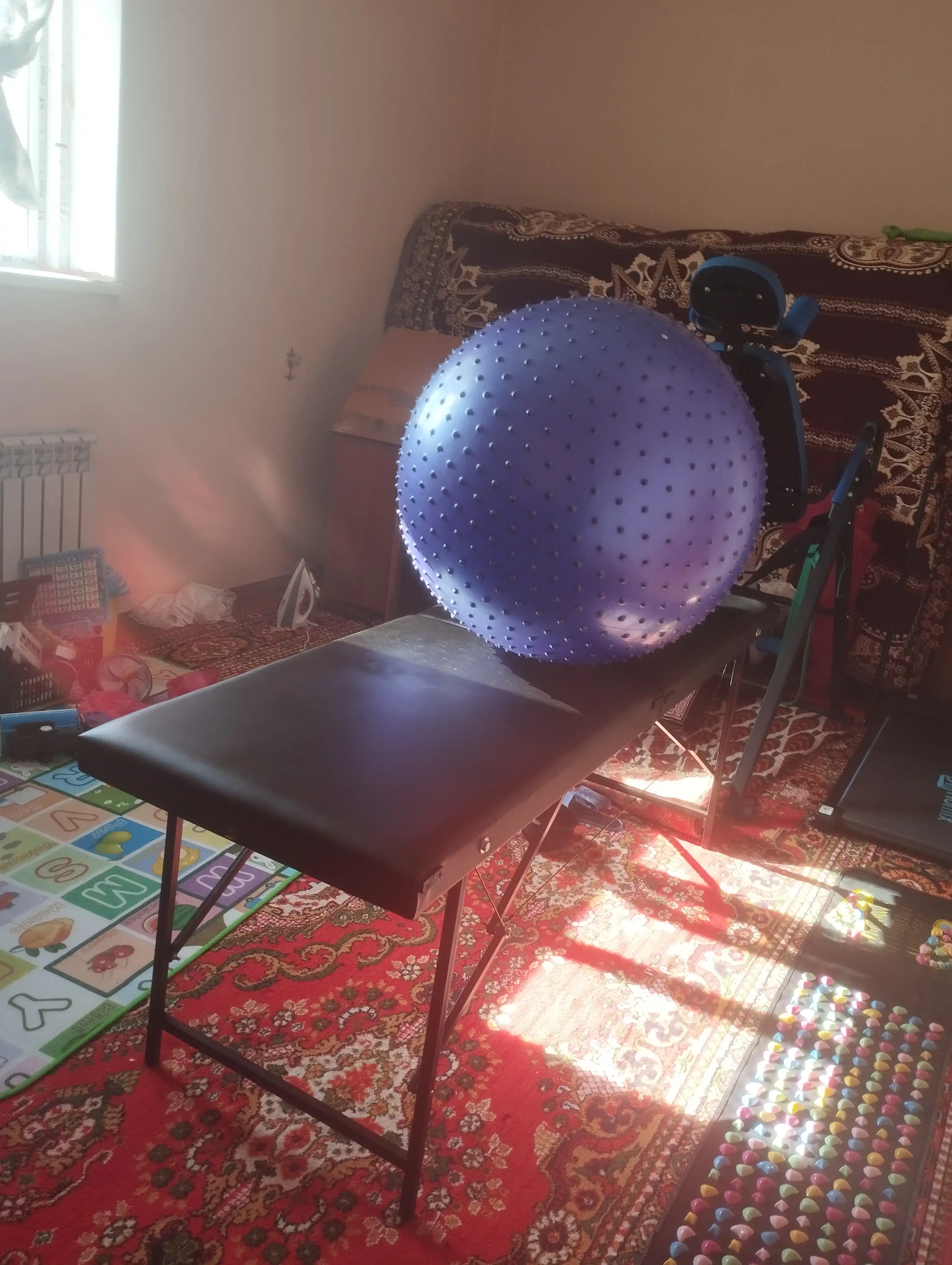 Мяч для фитнеса с шипом Fitball, фитбол 75-85-95 см, с насосом