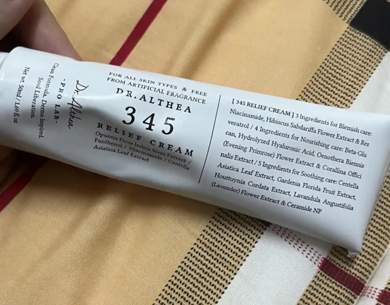 Dr. Althea 345 Relief Cream 50 мл , дневной крем для чувствительной кожи , Корея