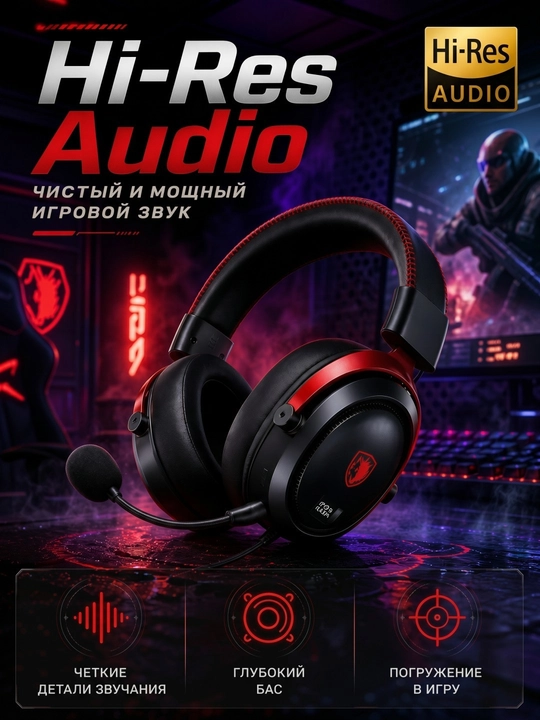 SIMsiz o‘yin quloqchinlari SADES 812 Pro oq 2.4G+Bluetooth mikrofonli, 7.1 stereo