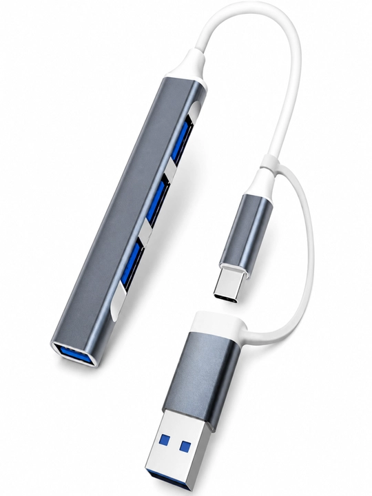 USB HUB 3.0 Type A+C 4 portli, USB hub adapteri