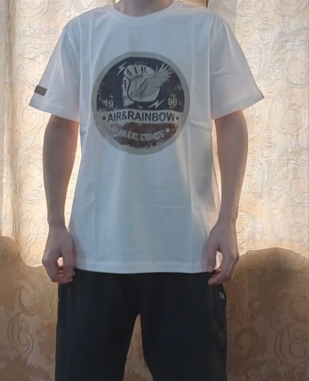 Erkaklar uchun oversized futbolka 100% suprem paxtadan, 220 g/m2 asosli oq