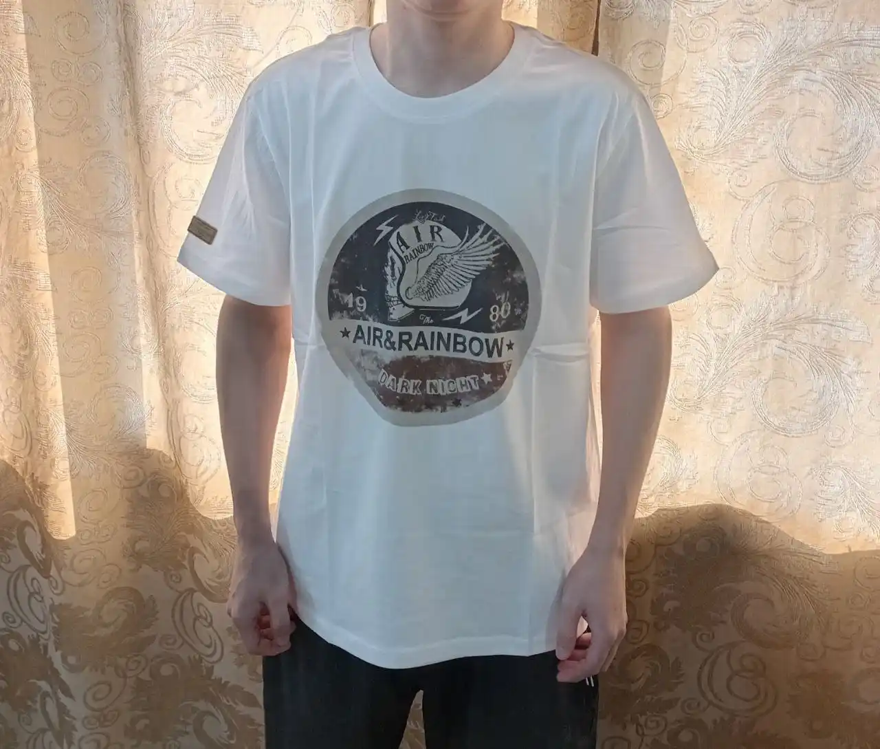 Erkaklar uchun oversized futbolka 100% suprem paxtadan, 220 g/m2 asosli oq