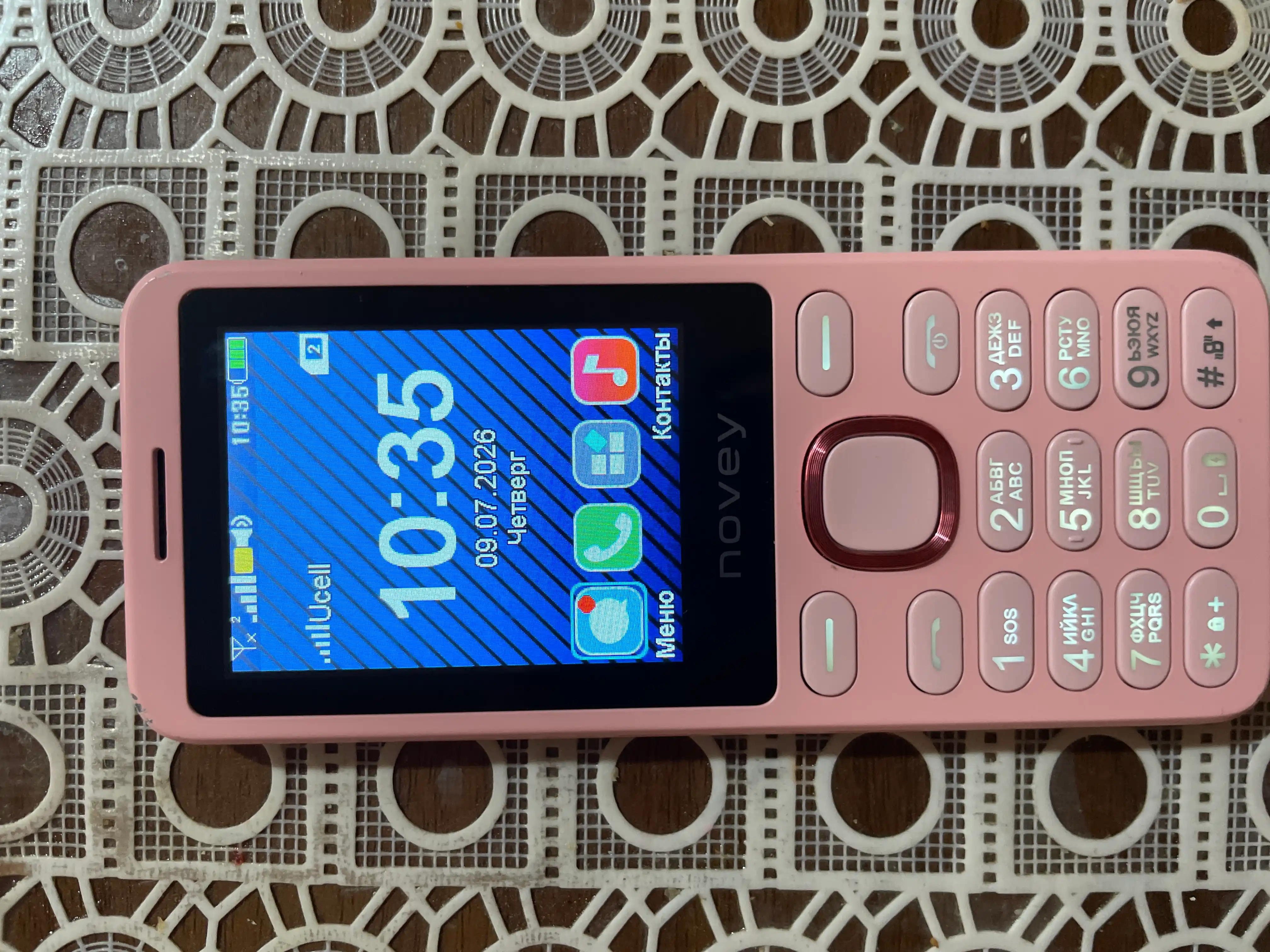 Novey X50 mobil telefon, yupqa, kamerasiz, oddiy, 2 SIM