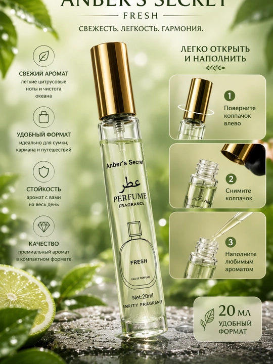 Atir, Ayollar va Erkaklar uchun raspiv atirlar, mini probnik atirlar, , sovg'a, 20 ml atir