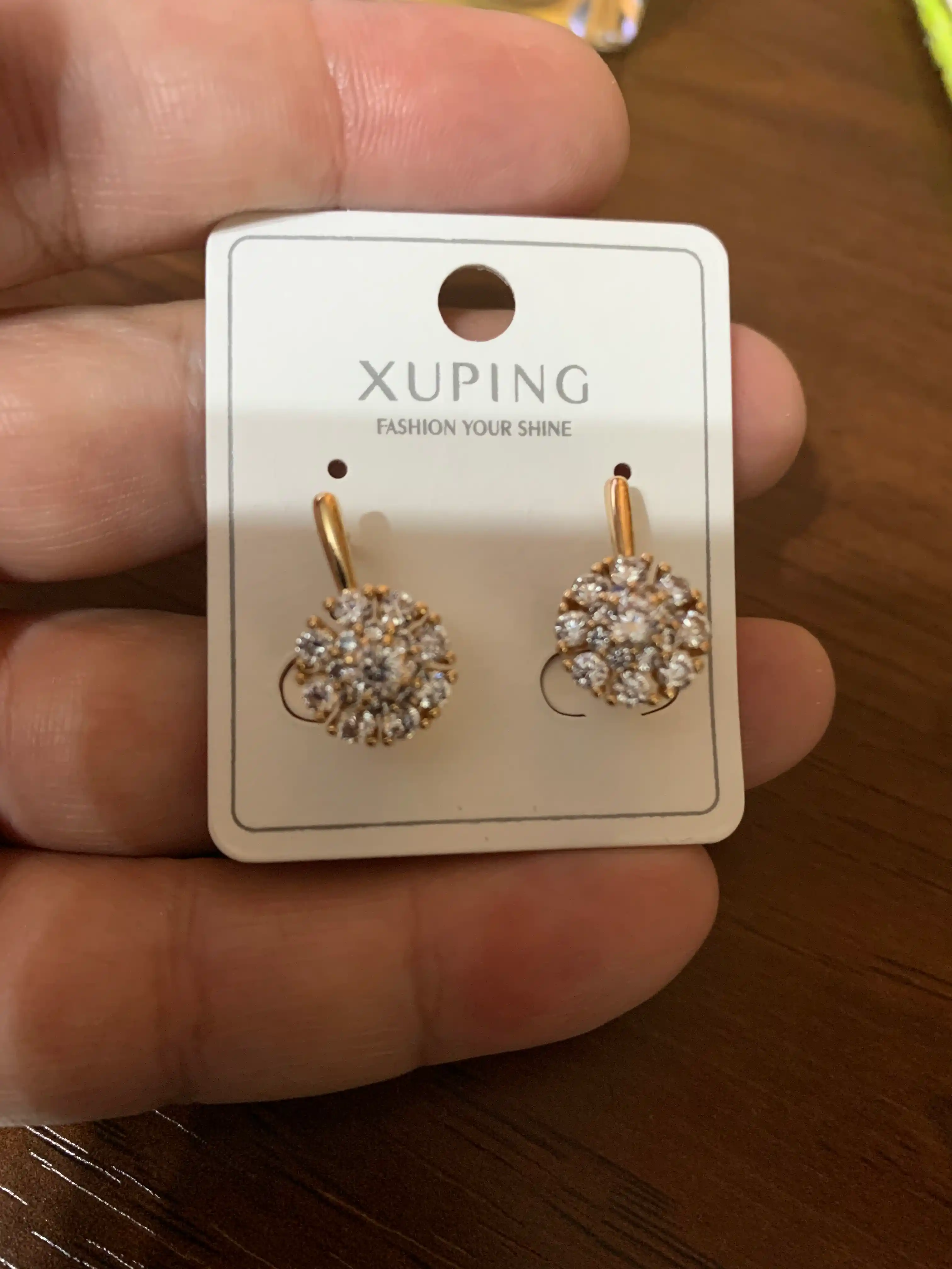 Серьги Xuping c камнями, жемчугом