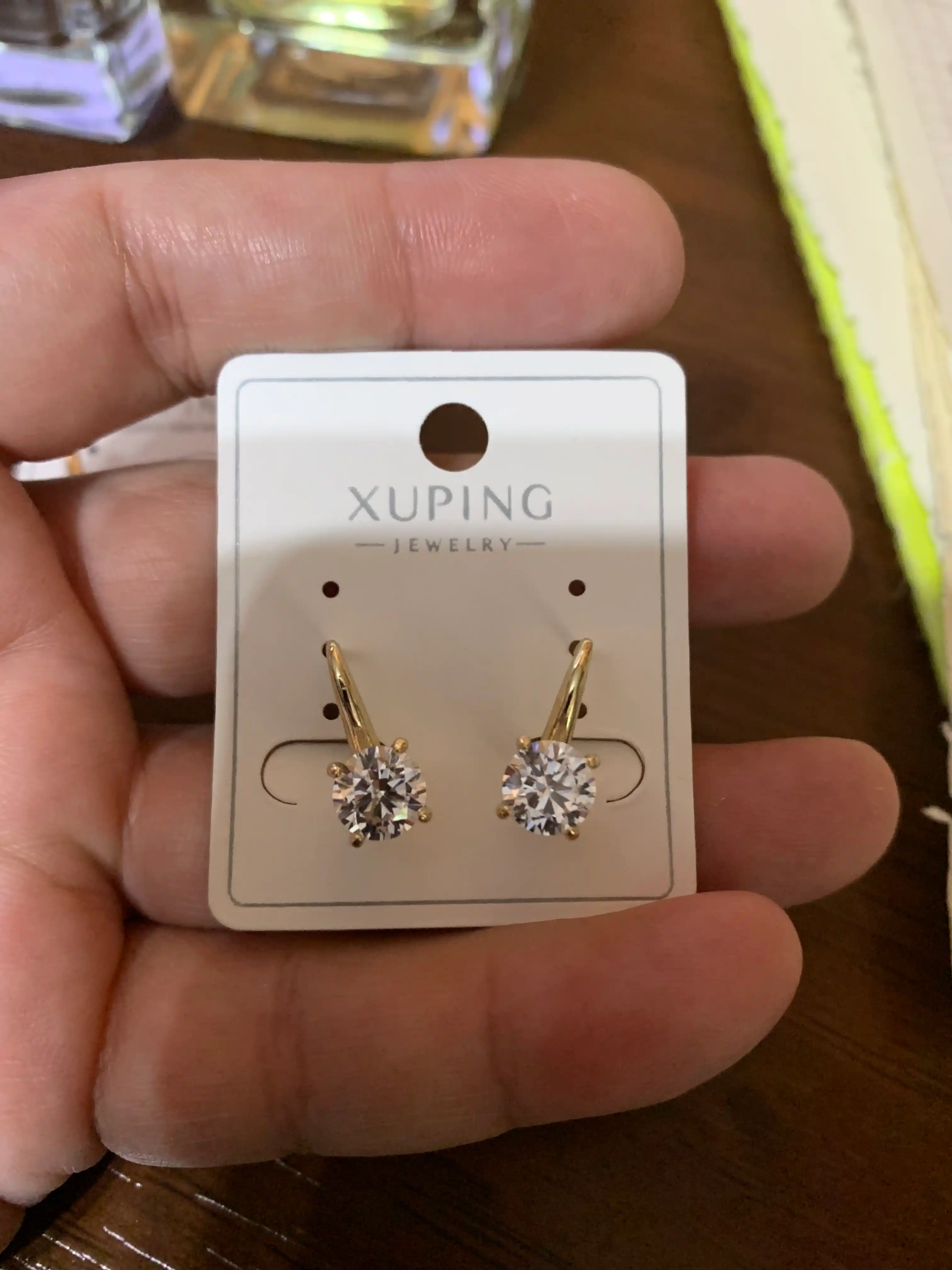 Серьги Xuping c камнями, жемчугом