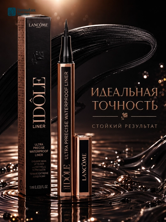 Для красивых стрелок, водостойкая черная подводка Lancome Idole Liner
