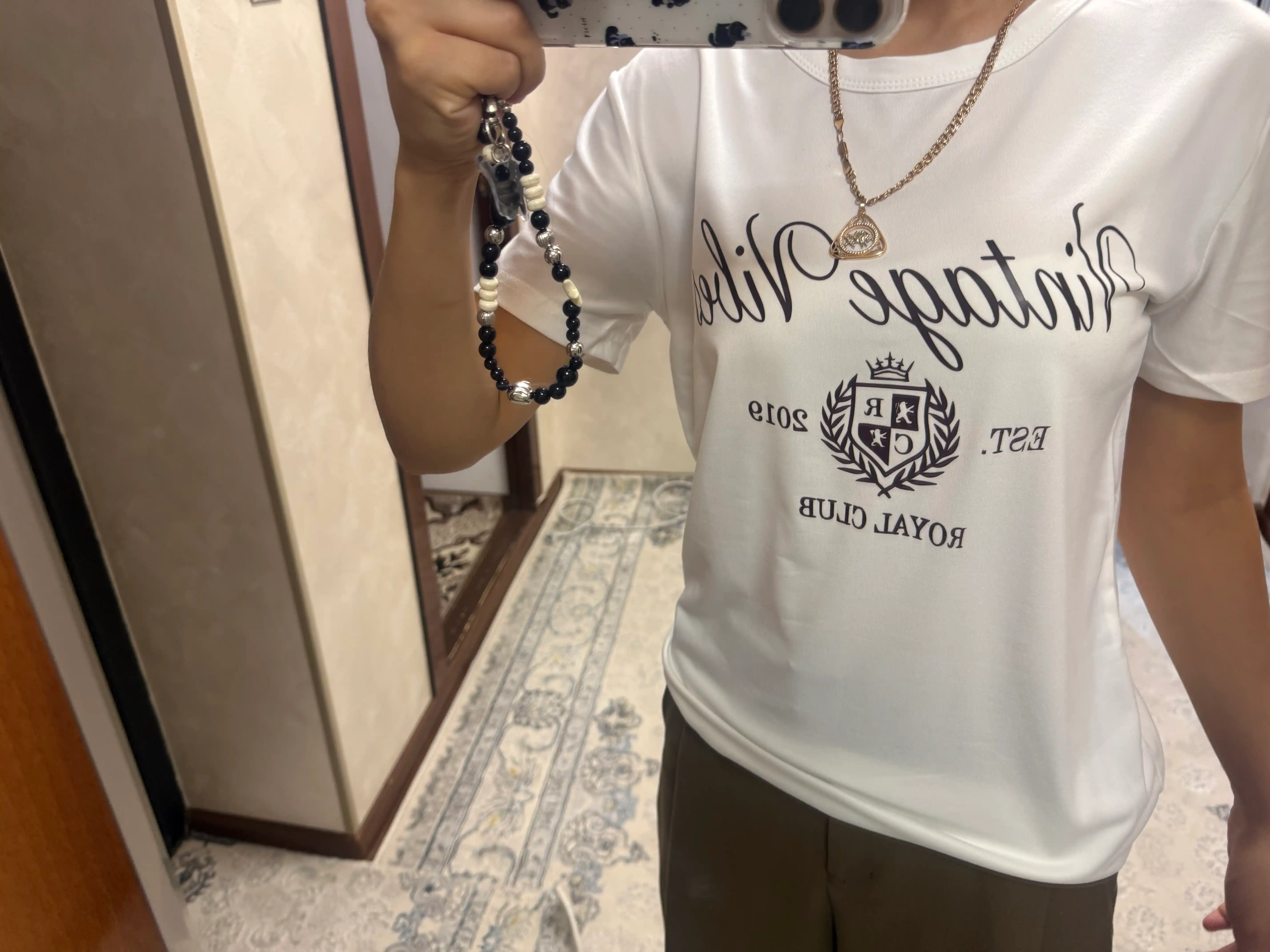 Ayollar uchun bosma naqshli asosiy futbolka, erkin bichimli, S-XL o‘lchamlarda
