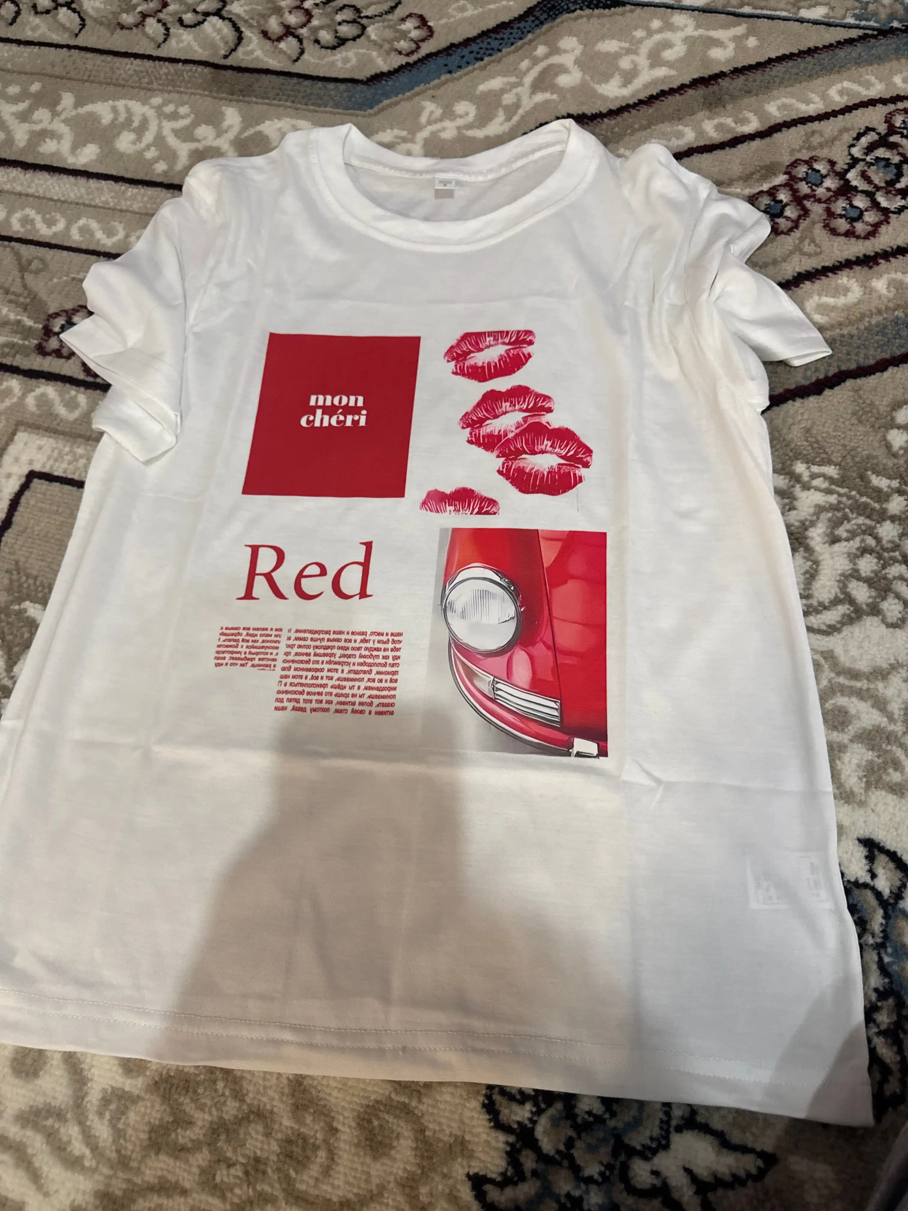 Ayollar uchun bosma naqshli asosiy futbolka, erkin bichimli, S-XL o‘lchamlarda