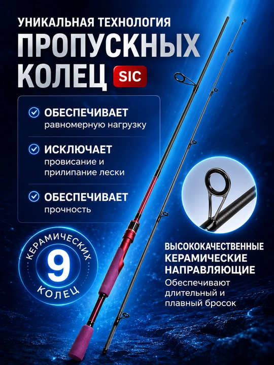 Удочка для рыбалки телескопическая без катушки