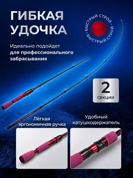 Удочка для рыбалки телескопическая без катушки