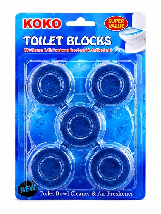 KOKO Toilet Blocks – WC Tozalovchi va Havo Yangilovchi Tabletkalar (6va5 dona) - 