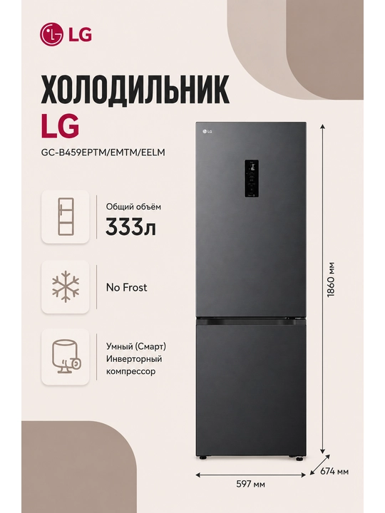 Холодильник LG GC-B459EPTM/EMTM/EELM - 