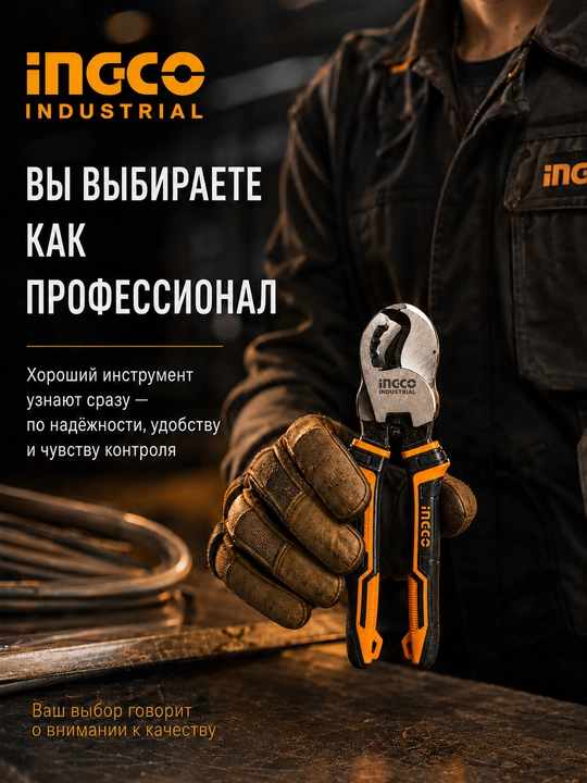 Кабелерез INGCO Industrial 250 мм, ножницы для кабеля Cr-V