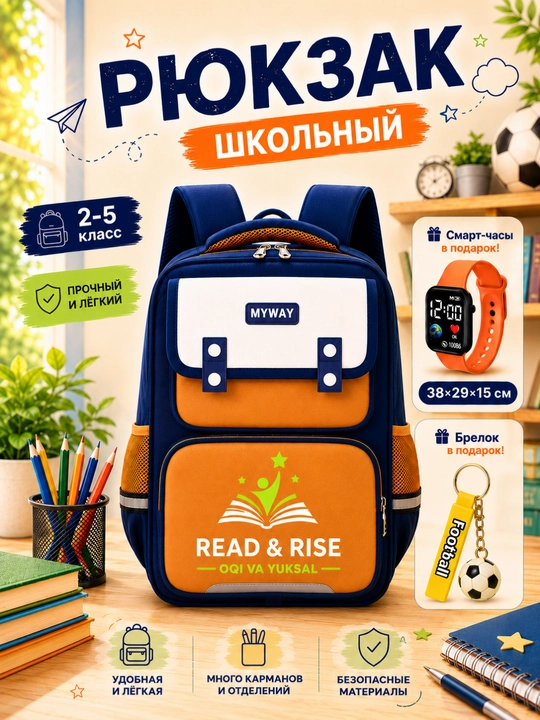 Школьный рюкзак для детей 2–6 классов с подарками - 