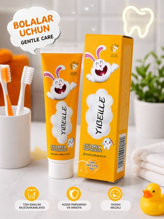 Детская зубная паста YIBEILE Sweet Orange 60 г защита от кариеса - 
