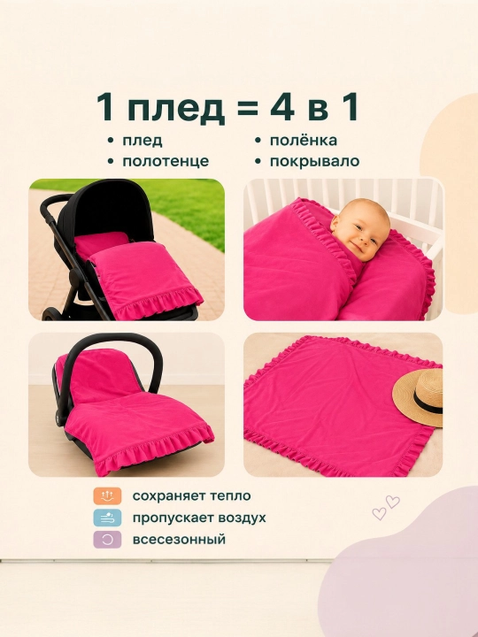 Детское муслиновый одеяло-пелёнка