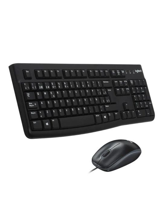 Logitech MK120 USB klaviatura va sichqoncha to‘plami, simli, to‘liq o‘lchamli klaviatura