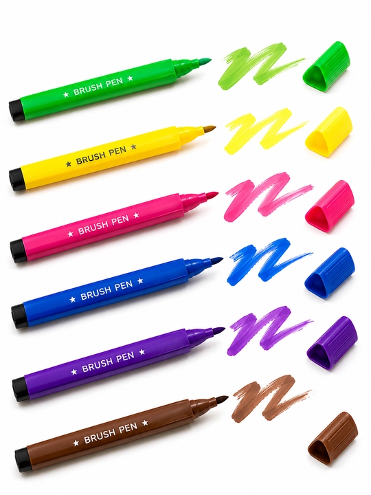 Brush Pen flomasterlari, 12 ta rang