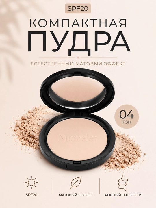 Nuobeier Compact Powder SPF20 – Kompakt yuz pudrasi