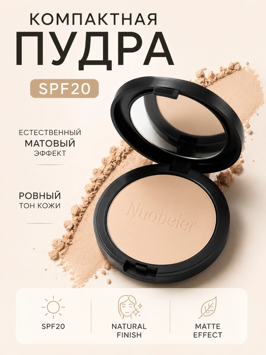 Nuobeier Compact Powder SPF20 – Kompakt yuz pudrasi