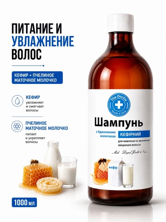 Шампунь для волос, мумие алтайское, тройная сила, против выпадения волос, Домашний Доктор - 