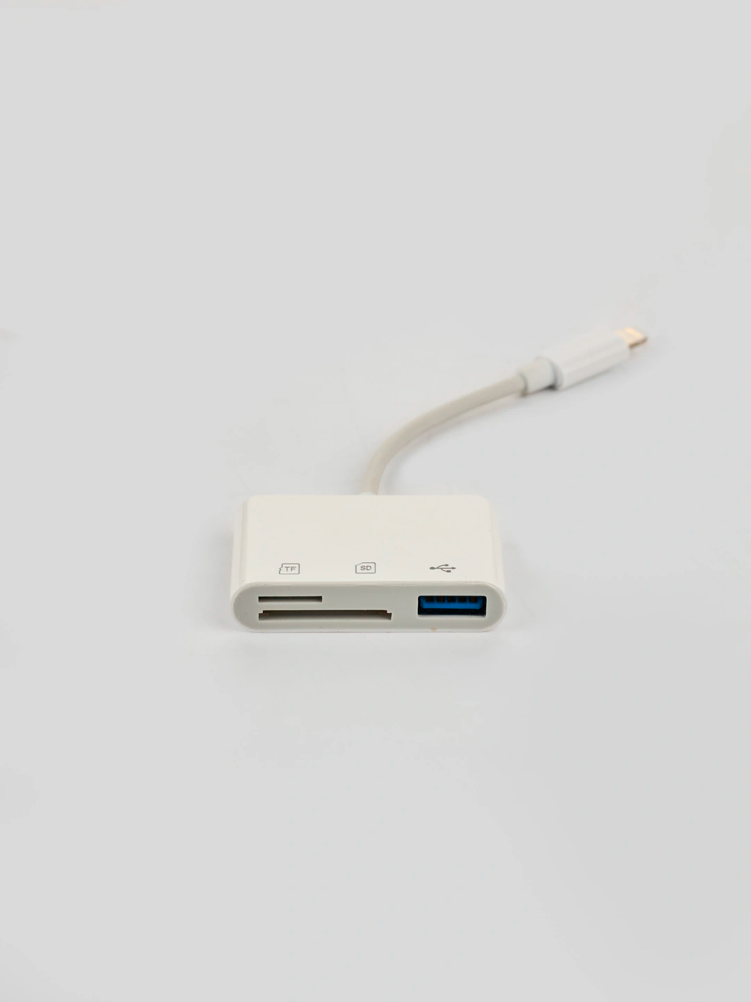 Lightning USB karta o‘quvchi adapter SD TF microSD fleshka ulash uchun iPhone iPad