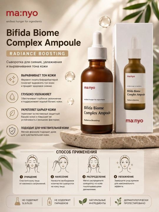 Ma:nyo Bifida Biome Complex Ampoule yuz serumi 50 ml