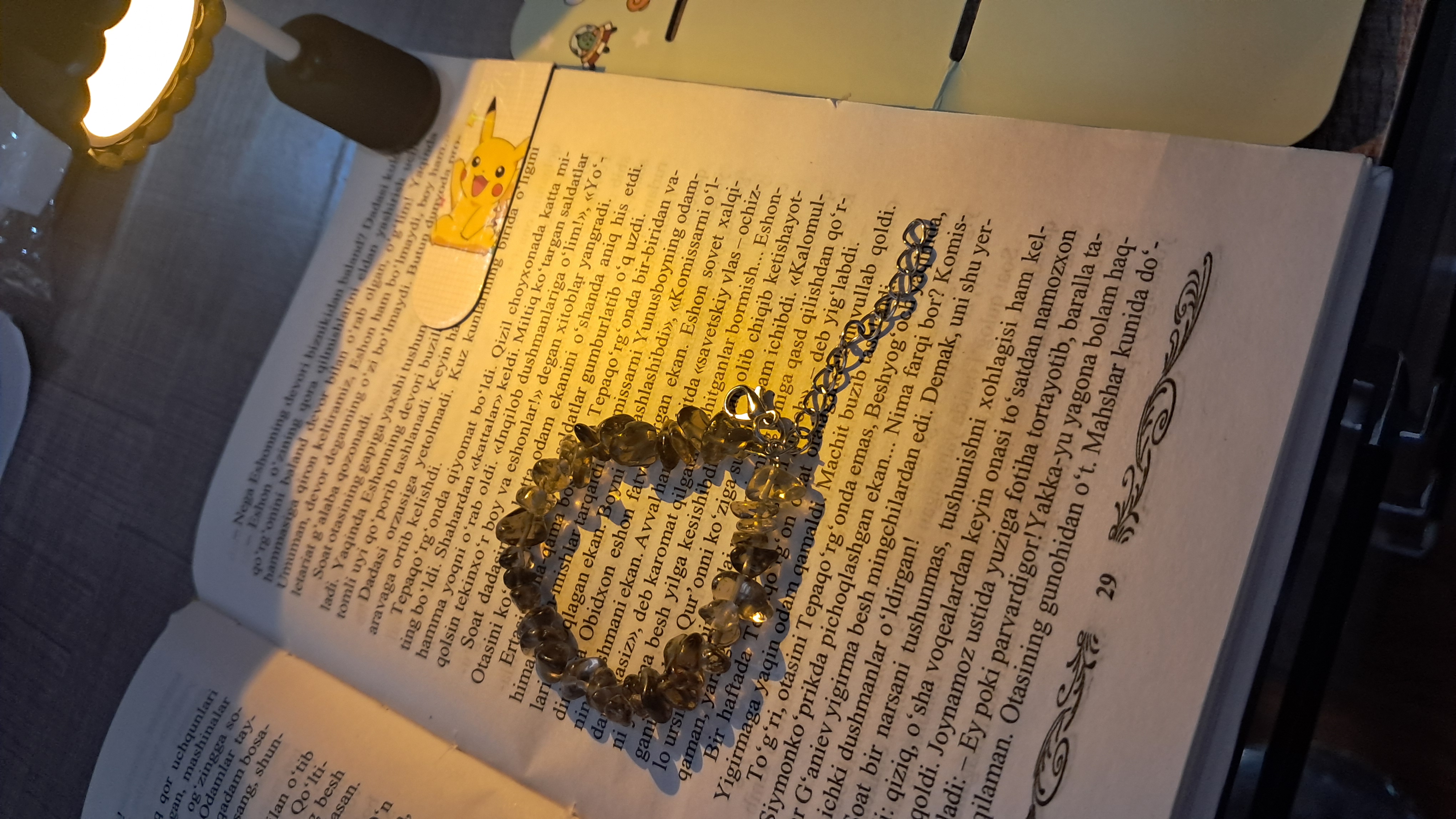 Kitob o‘qish uchun mini LED lampa – klipsali, yumshoq yorug‘lik, 360° egiluvchan, 16 sm