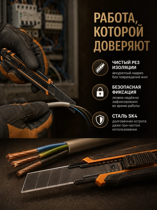 INGCO ruhoniy pichoq 25x127 mm SK4 tig‘ avtofiksator
