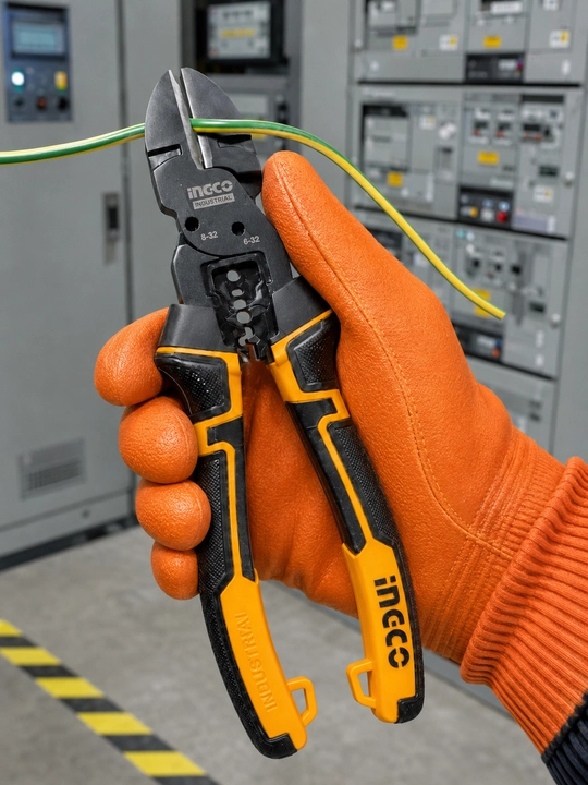 Кусачки INGCO Industrial 6 в 1, бокорезы диагональные