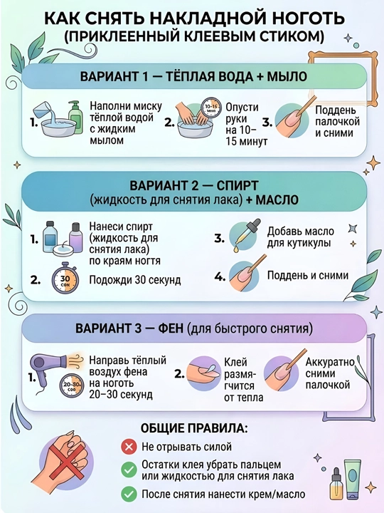 Двусторонние клейкие стикеры для накладных ногтей