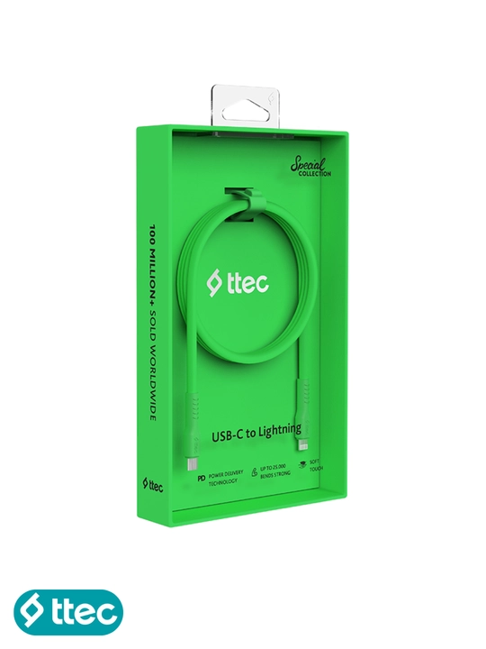 TTEC USB-C to Lightning Кабель для зарядки/передачи данных, 120 см, кабель для iPhone