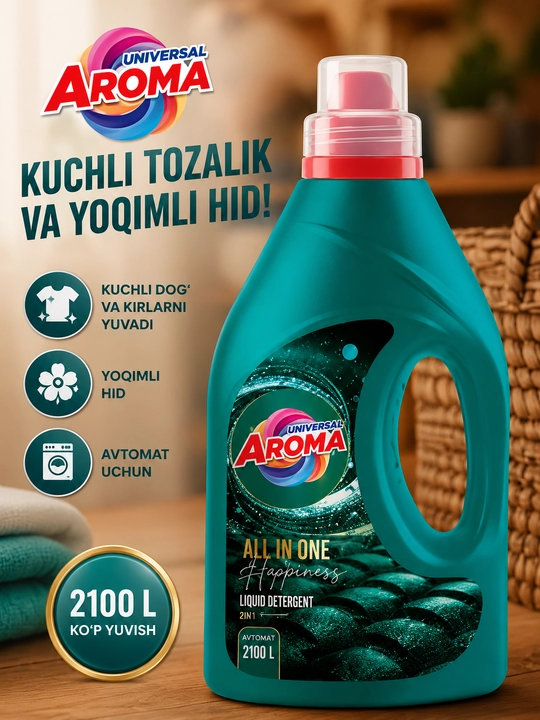Universal Aroma жидкий гель для стирки 2100 мл - 