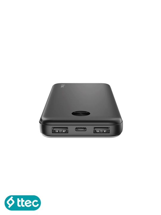 TTEC ReCharger Powerbank 10,000 mAh Black, внешний аккумулятор с двумя USB-A выходами