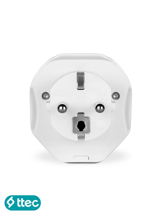 TTEC EU to Universal Convertor White, Yevropa rozetkasi uchun universal adapter