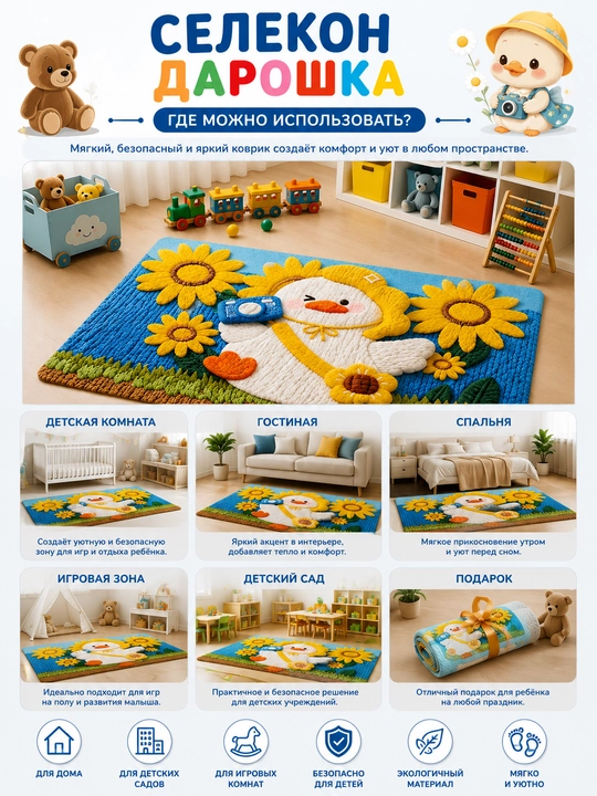 Коврик 3D с цветочным узором, для ванной комнаты, кухни, детской комнаты и туалета
