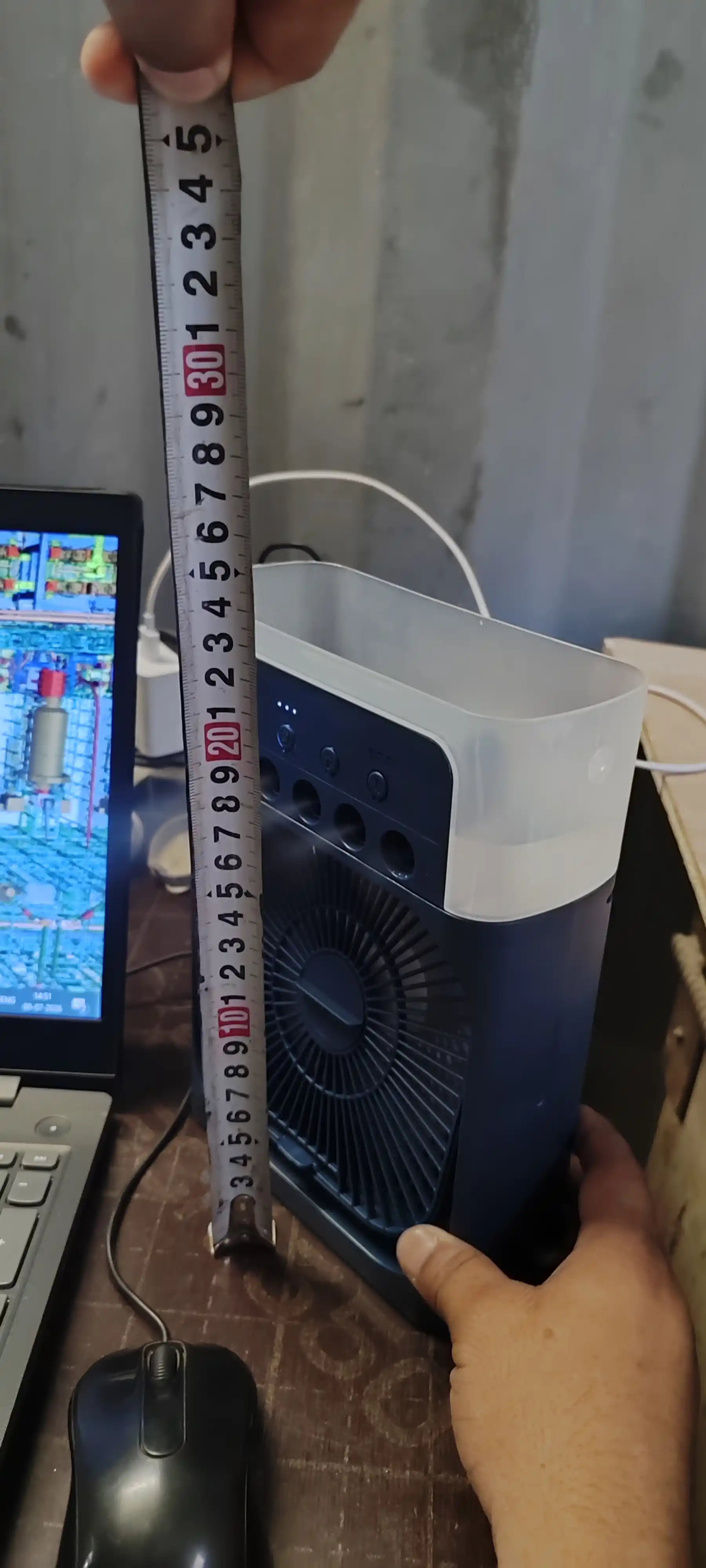 Portativ mini konditsioner, namlagich, mini ventilyator, 3 tasi 1 da