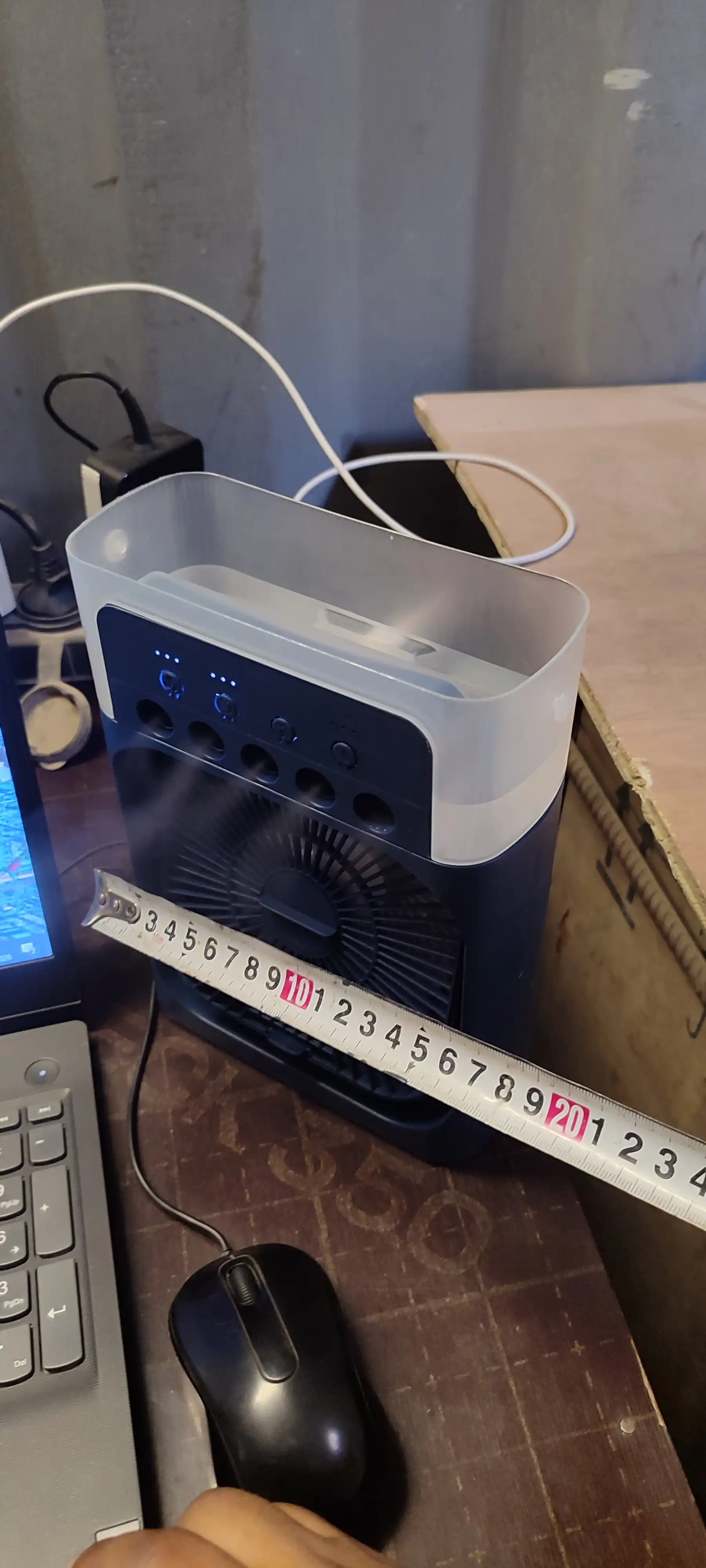 Portativ mini konditsioner, namlagich, mini ventilyator, 3 tasi 1 da
