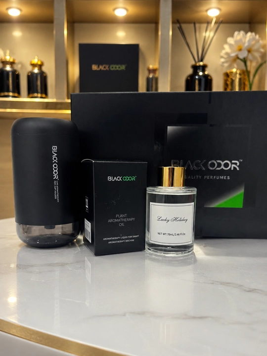 Black Odor diffuzori uchun zaxira aromat flakoni 70 ml – Lucky Holiday / Happy Journey