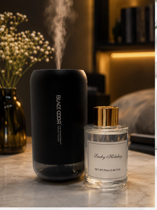 Black Odor diffuzori uchun zaxira aromat flakoni 70 ml – Lucky Holiday / Happy Journey